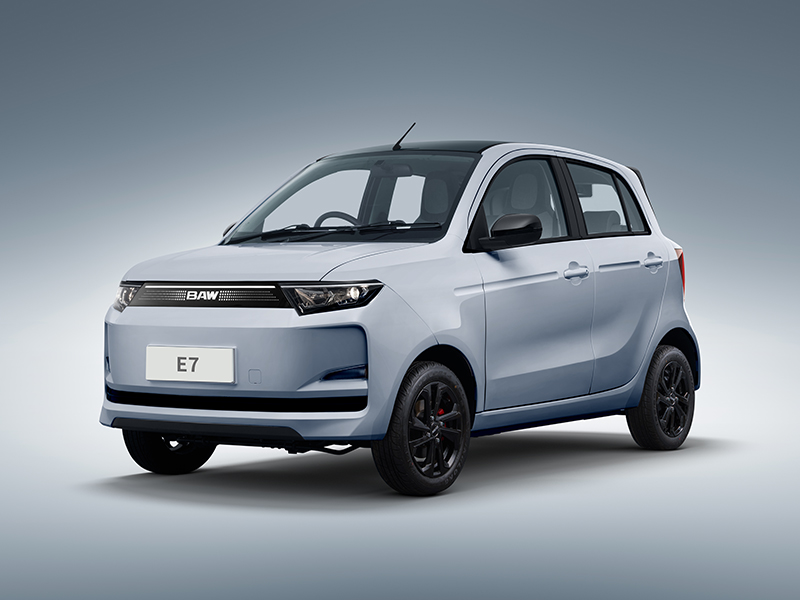 BAW E7 Pro electric city car in Grey