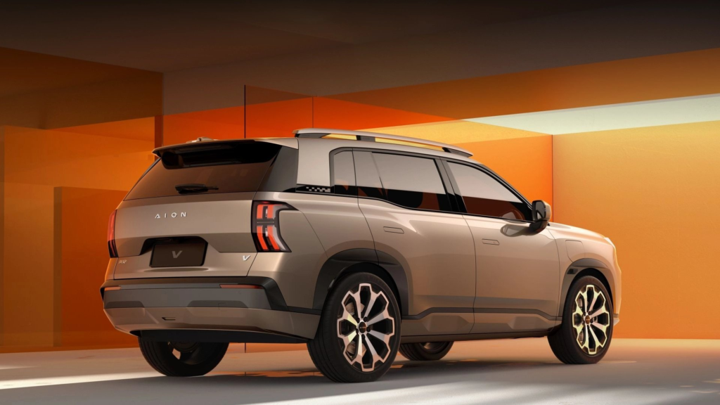 GAC AION V electric SUV rear three-quarter view